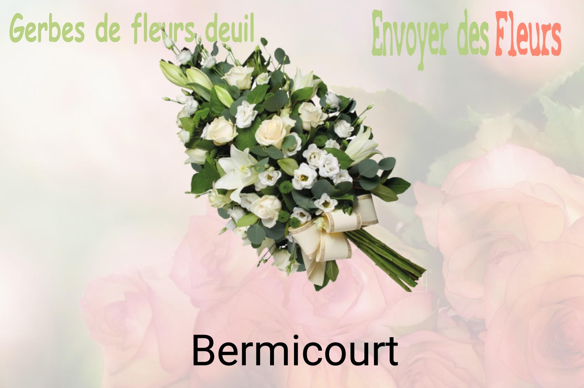 Gerbe de fleurs de deuil livrée à Bermicourt